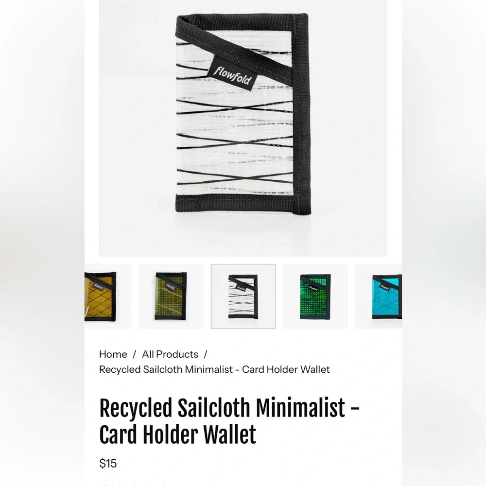 Flowfold Black and White card Wallet